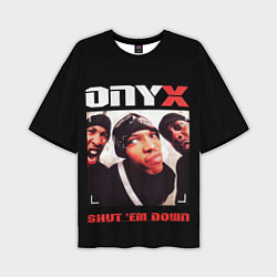 Футболка оверсайз мужская Оникс - shut em down, цвет: 3D-принт