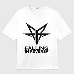 Футболка оверсайз мужская Falling in Reverse band logo, цвет: 3D-принт