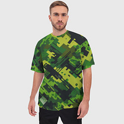 Футболка оверсайз мужская Camouflage - pattern ai art, цвет: 3D-принт — фото 2