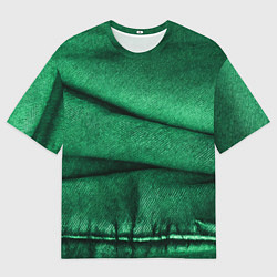 Мужская футболка оверсайз Зеленая джинса