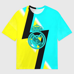 Футболка оверсайз мужская Real madrid fc geometry, цвет: 3D-принт
