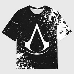 Футболка оверсайз мужская White logo of assasin, цвет: 3D-принт