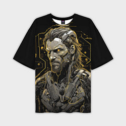 Футболка оверсайз мужская Venom Snake cyber Metal gear game, цвет: 3D-принт