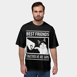 Футболка оверсайз мужская Лучшие друзья человек икот, цвет: 3D-принт — фото 2