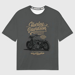 Футболка оверсайз мужская Винтажный Харлей, цвет: 3D-принт