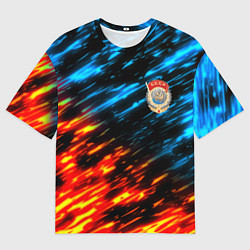 Футболка оверсайз мужская СССР битва стихий, цвет: 3D-принт