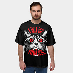 Футболка оверсайз мужская Я съем твою душу, цвет: 3D-принт — фото 2