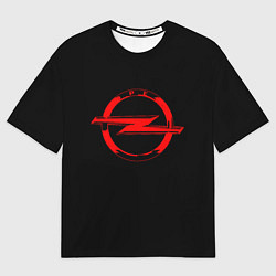 Футболка оверсайз мужская Opel red logo, цвет: 3D-принт