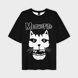 Футболка оверсайз мужская Misfits - Meowsfits, цвет: 3D-принт
