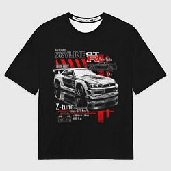 Футболка оверсайз мужская Skyline gtr34, цвет: 3D-принт