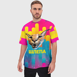 Футболка оверсайз мужская Голова Шлепы, цвет: 3D-принт — фото 2