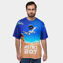 Футболка оверсайз мужская Astro bot персонажи, цвет: 3D-принт — фото 2