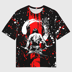 Футболка оверсайз мужская Самурай с двумя мечами, цвет: 3D-принт