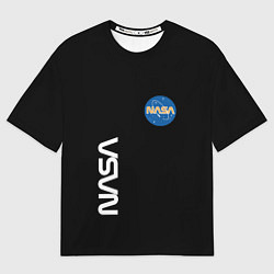 Футболка оверсайз мужская NASA logo usa space, цвет: 3D-принт