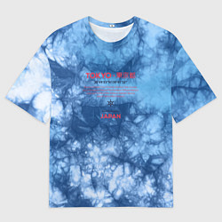 Футболка оверсайз мужская Tokyo: tie-dye blue, цвет: 3D-принт