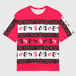 Футболка оверсайз мужская Кокопелли - бог индейцев хайда, цвет: 3D-принт