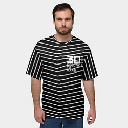 Футболка оверсайз мужская Thirty Seconds to Mars pattern optic, цвет: 3D-принт — фото 2