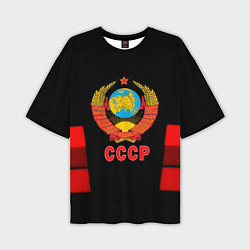 Футболка оверсайз мужская СССР геометрия красный, цвет: 3D-принт