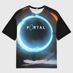 Футболка оверсайз мужская Portal logo game, цвет: 3D-принт