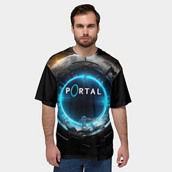 Футболка оверсайз мужская Portal логотип игры, цвет: 3D-принт — фото 2