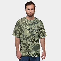 Футболка оверсайз мужская Оливковый хаки паттерн, цвет: 3D-принт — фото 2