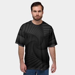 Футболка оверсайз мужская Геометрическая темная иллюзия, цвет: 3D-принт — фото 2