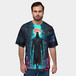Футболка оверсайз мужская Кибернетический жнец, цвет: 3D-принт — фото 2