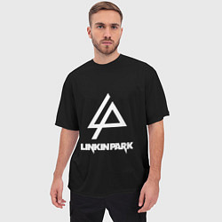 Футболка оверсайз мужская Linkin park logo brend music, цвет: 3D-принт — фото 2
