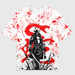 Футболка оверсайз мужская Ghost of Tsushima and snake, цвет: 3D-принт