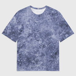 Футболка оверсайз мужская Абстракция - синий лёд, цвет: 3D-принт
