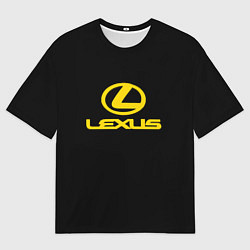 Футболка оверсайз мужская Lexus yellow logo, цвет: 3D-принт