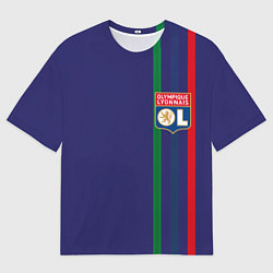 Футболка оверсайз мужская Olympique lyonnais, цвет: 3D-принт