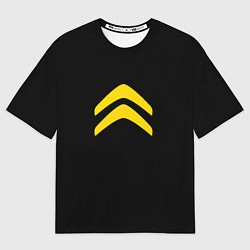 Футболка оверсайз мужская Citroen logo yellow, цвет: 3D-принт