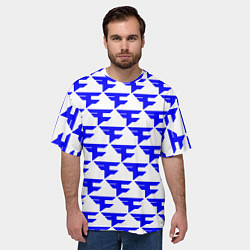 Футболка оверсайз мужская FaZe Clan pattern team, цвет: 3D-принт — фото 2