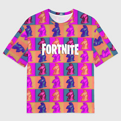 Футболка оверсайз мужская Fortnite logo pattern game, цвет: 3D-принт