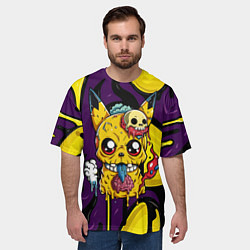 Футболка оверсайз мужская Зомби Пикачу и желтые пятна, цвет: 3D-принт — фото 2