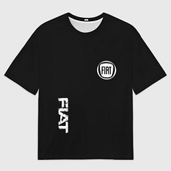 Мужская футболка оверсайз FIAT logo white auto