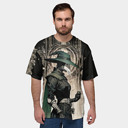 Футболка оверсайз мужская Девушка чумной доктор, цвет: 3D-принт — фото 2