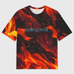 Футболка оверсайз мужская God of war fire steel, цвет: 3D-принт