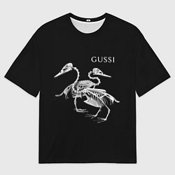 Футболка оверсайз мужская Gussi - two skeletons of a goose, цвет: 3D-принт