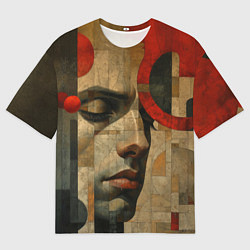 Футболка оверсайз мужская Мужское лицо в перспективе, цвет: 3D-принт