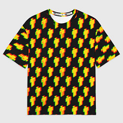 Футболка оверсайз мужская Billie Eilish glitch pattern, цвет: 3D-принт