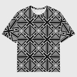 Футболка оверсайз мужская Перекрестие ромбов, цвет: 3D-принт