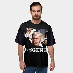 Футболка оверсайз мужская Мем Трамп после покушения: легенда, цвет: 3D-принт — фото 2