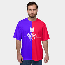Футболка оверсайз мужская Stray cat games, цвет: 3D-принт — фото 2