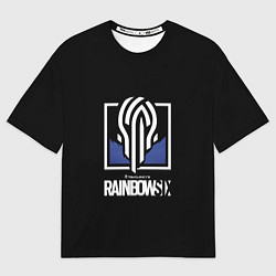 Футболка оверсайз мужская Rainbow six siege logo, цвет: 3D-принт