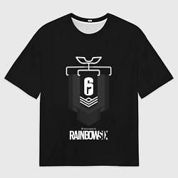 Футболка оверсайз мужская Радуга лого гейм, цвет: 3D-принт