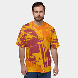 Футболка оверсайз мужская Яркий абстрактный паттерн для спорта, цвет: 3D-принт — фото 2