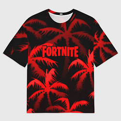 Футболка оверсайз мужская Fortnite tropic red, цвет: 3D-принт
