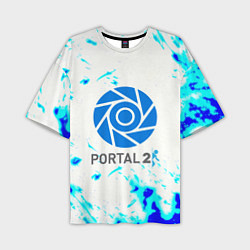 Футболка оверсайз мужская Portal краски, цвет: 3D-принт
